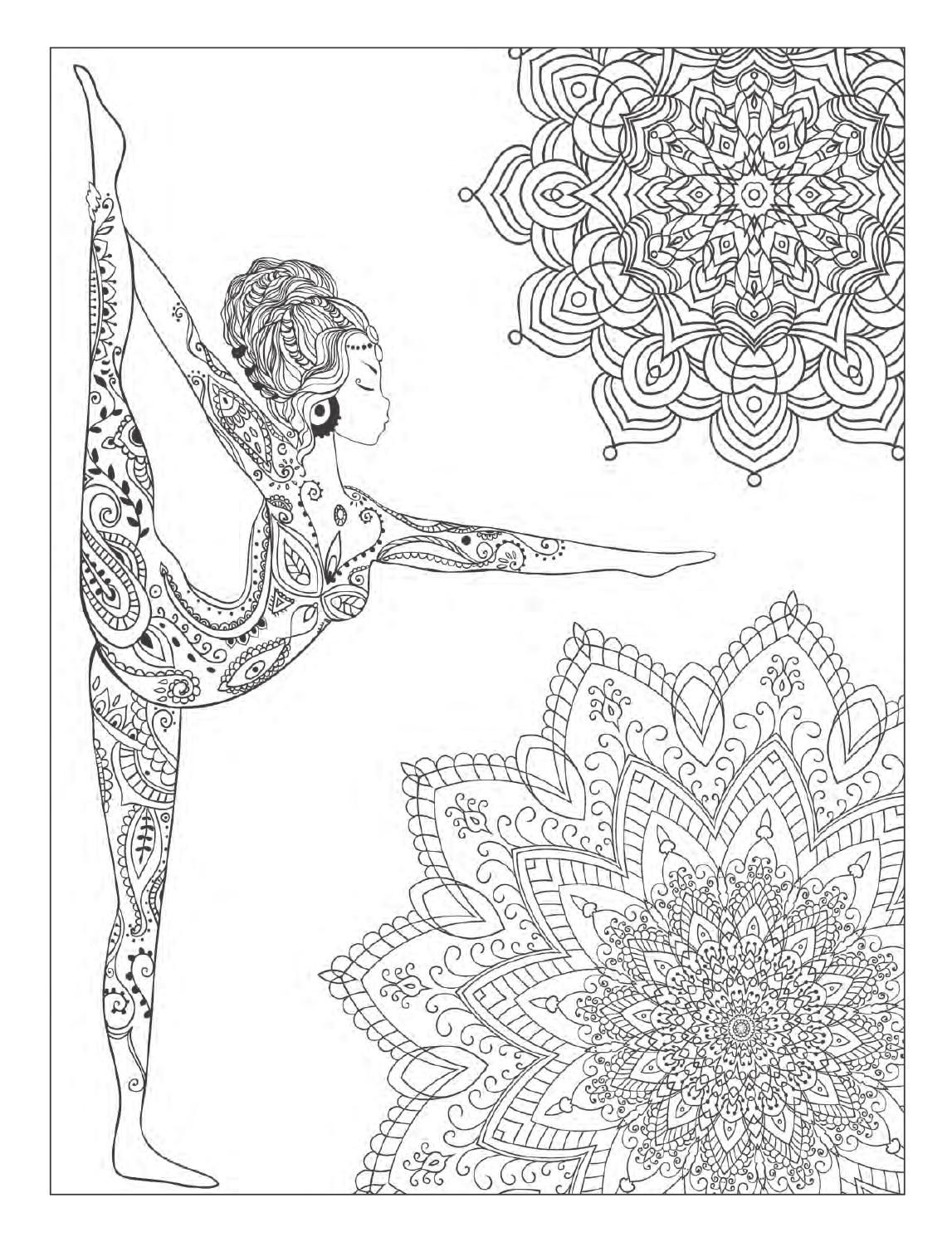 Yoga and meditation coloring book for adults: With Yoga Poses and Mandalas  | Mandala coloring pages, Mandala coloring, Designs coloring books
