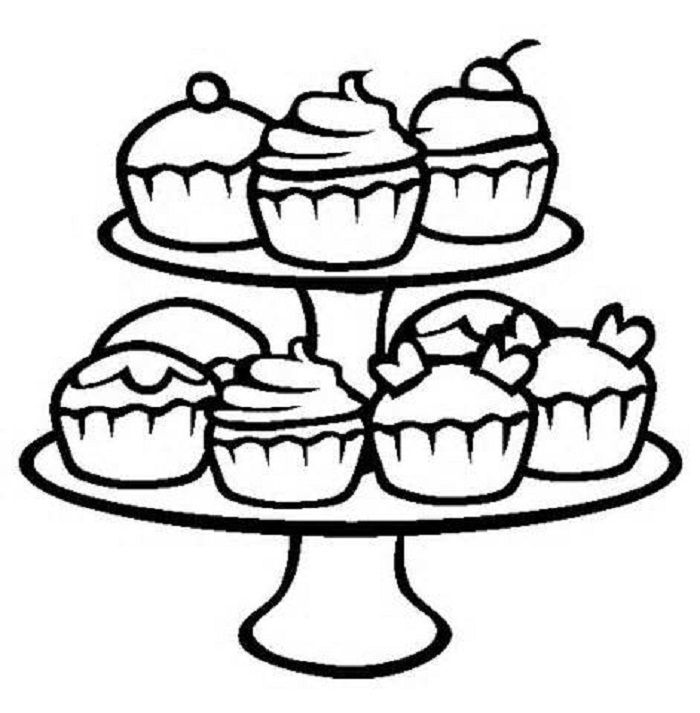 Bunny Cakes Coloring Pages - Coloring Pages For All Ages