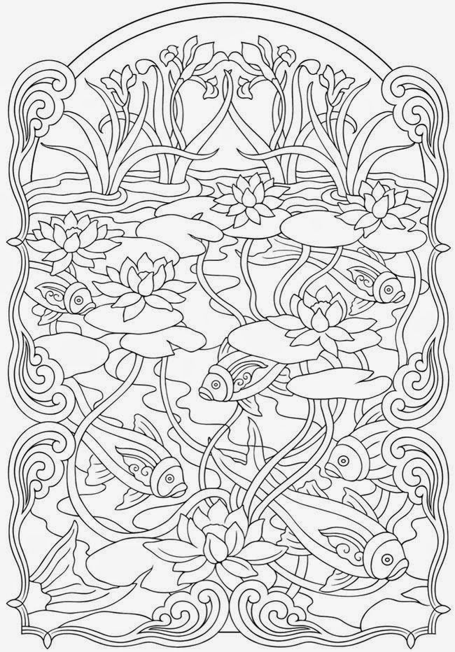 Koi Fish Coloring - Fish Coloring Pages