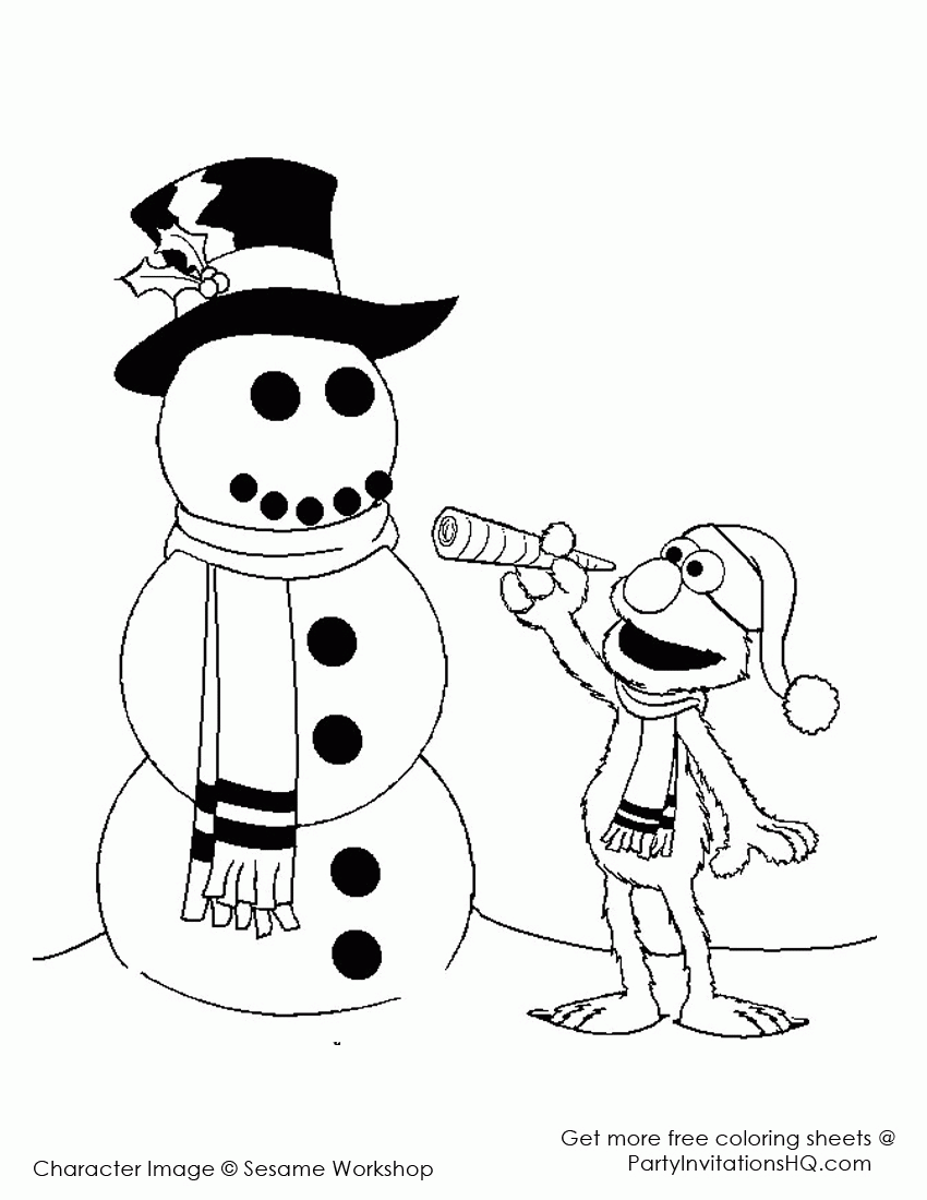 Sesame Street Christmas Coloring Pages: 8 Cheerful Ideas