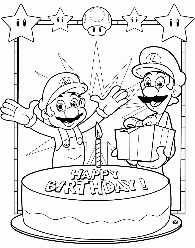 Mario And Luigi - Coloring Pages for Kids and for Adults