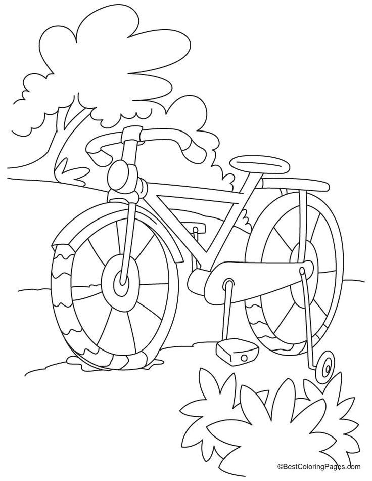 Full length kids bike coloring page. Daal&quotØ¯", darajah (bicycle ...