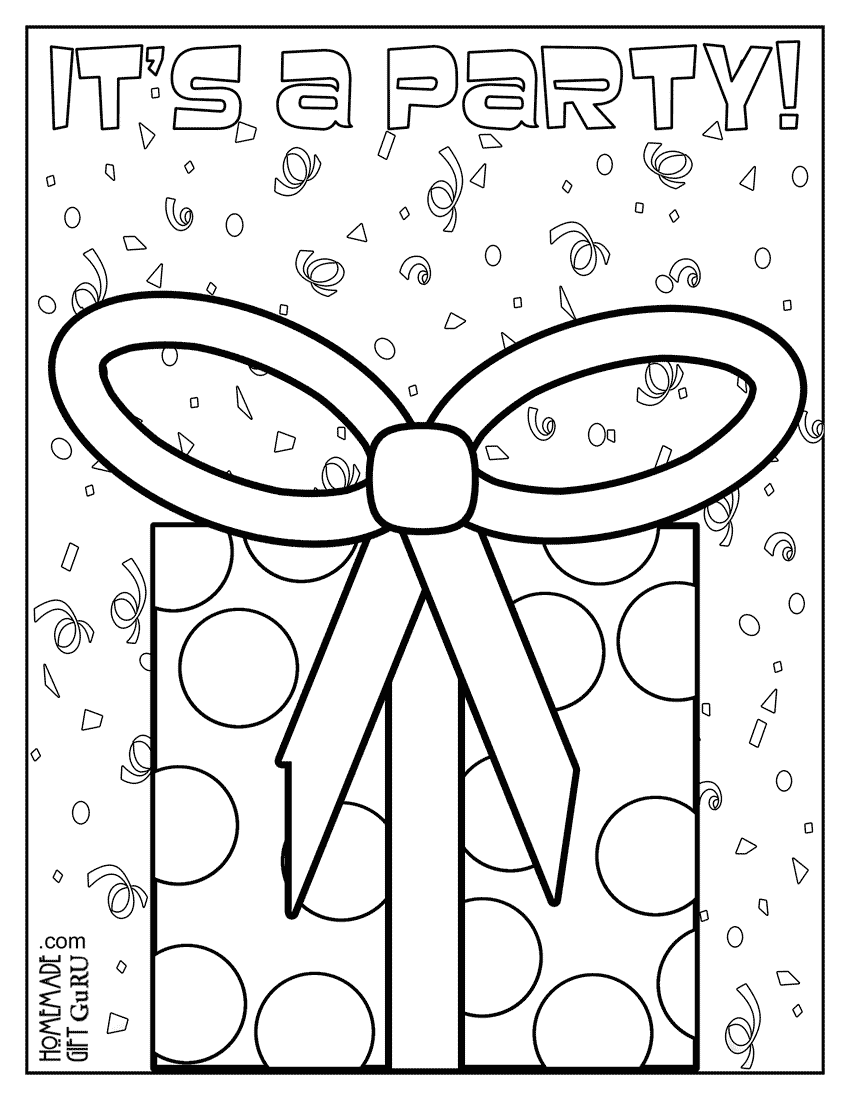 Coloring Pages Birthday Parties - Coloring Pages For All Ages