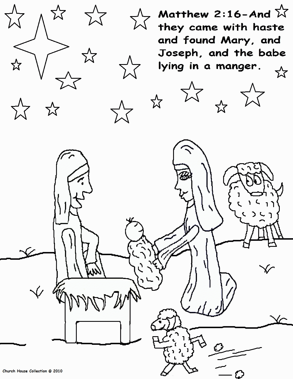 The Birth Of Jesus Coloring Pages