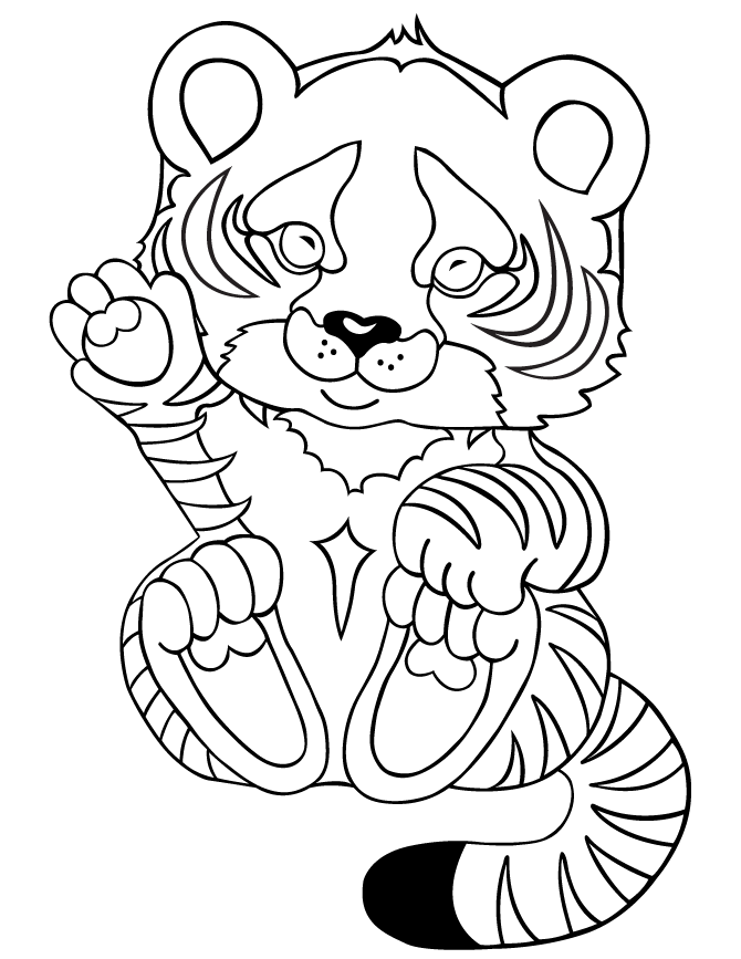 Tiger Baby Coloring Page | Free Printable Coloring Pages
