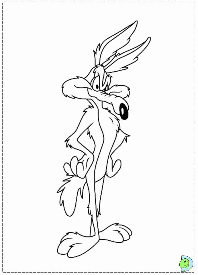Wile e Coyote Coloring page- DinoKids.
