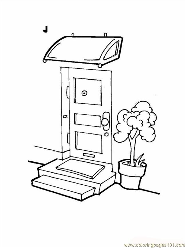 Coloring Pages Coloring Page Free 066 (Architecture > Houses