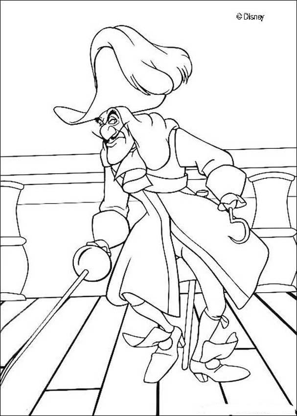Peter Pan Fighting With Swords With Captain Hook Coloring Books