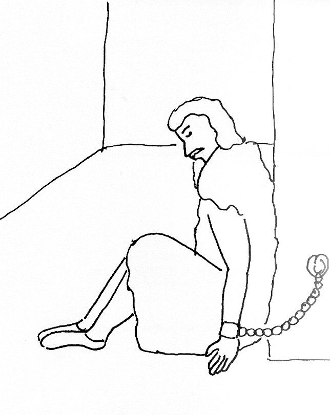 Bible Story Coloring Page for John the Baptist in Prison | Free