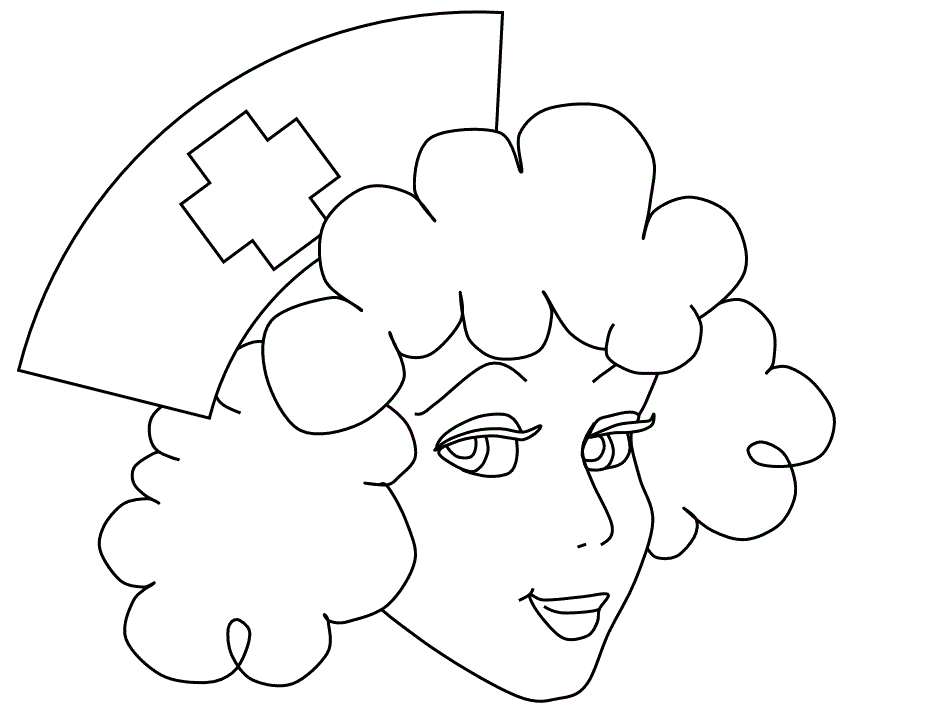 Face Of Nurse Coloring Pages - Doctor Day Coloring Pages : iKids