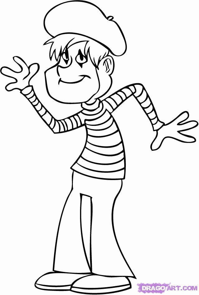 Cartoon French Mime