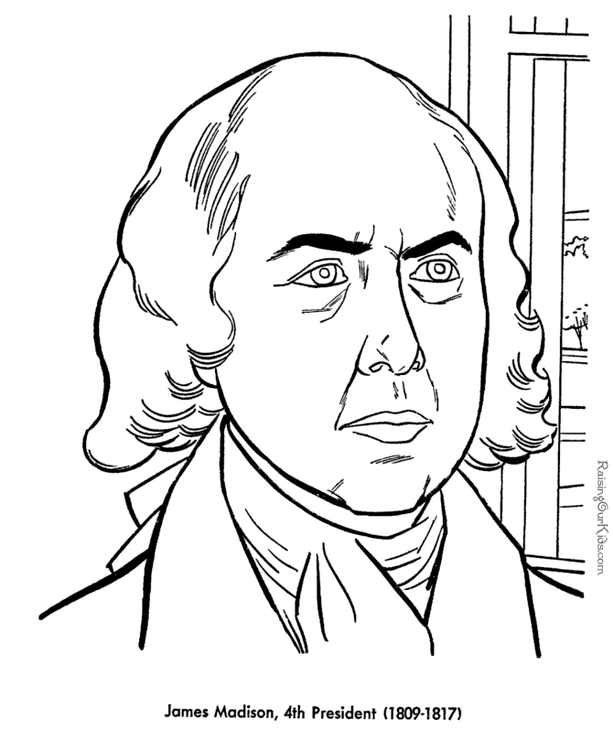 James Madison Coloring pages - Free and Printable!