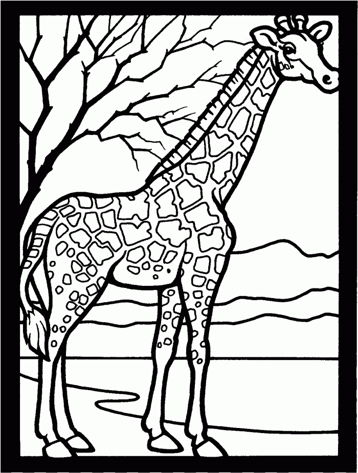 Giraffe Coloring Page Free | Kids Coloring Page