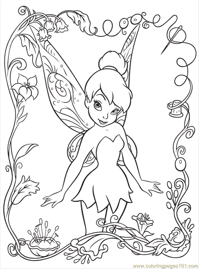 Coloring Pages Disney Fairy6 (Cartoons > Disney Fairies) - free