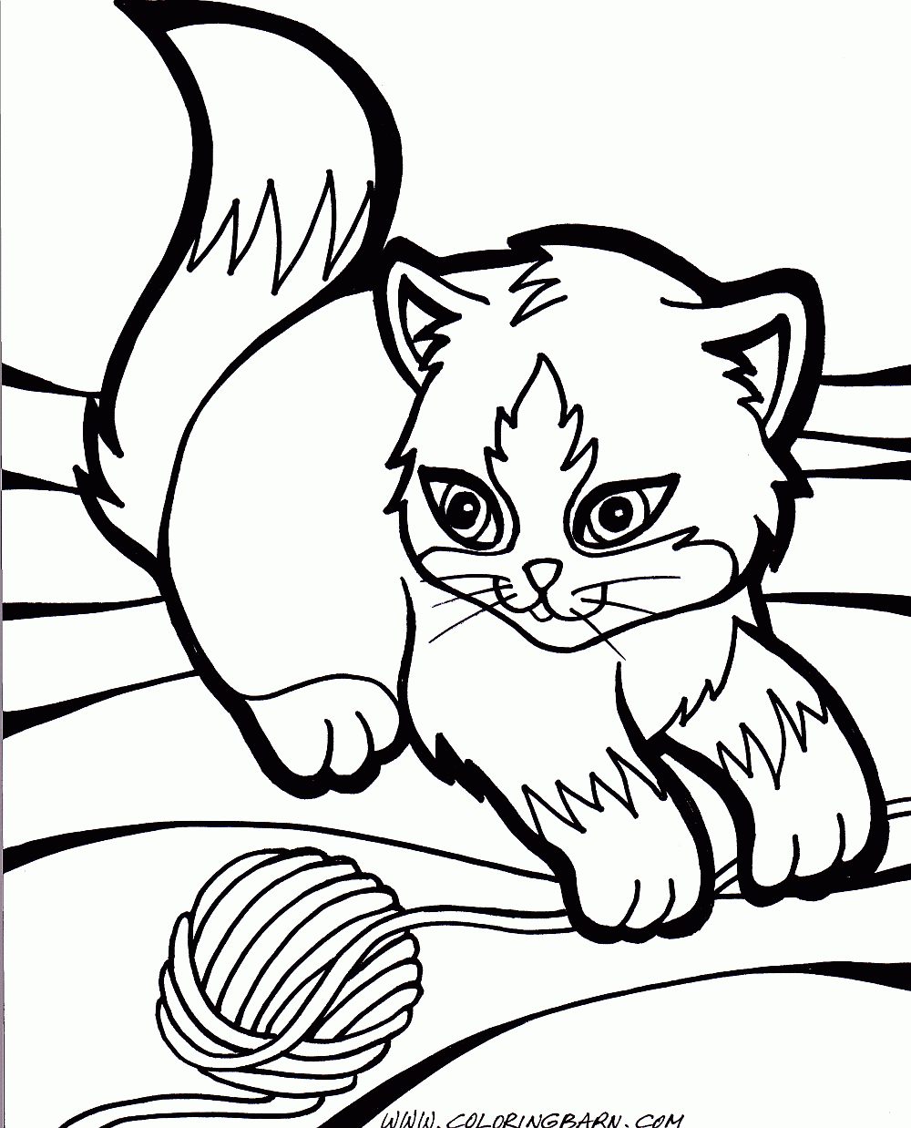 Funny Cute Cat Coloring Pages #1776 Cute Cat Coloring Pages ...
