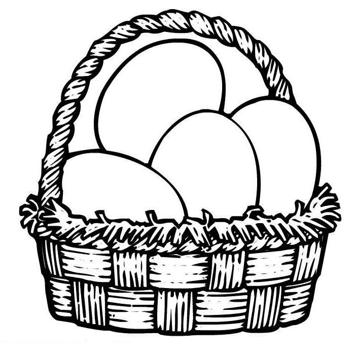 Easter Egg Basket Colouring Pages - High Quality Coloring Pages