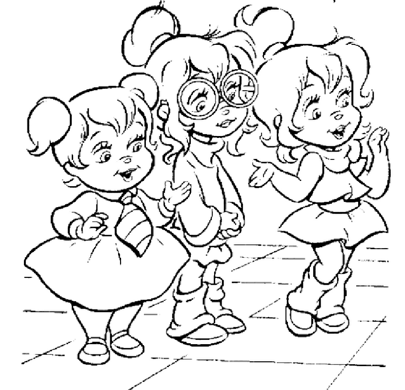 Chipettes - Coloring Pages for Kids and for Adults