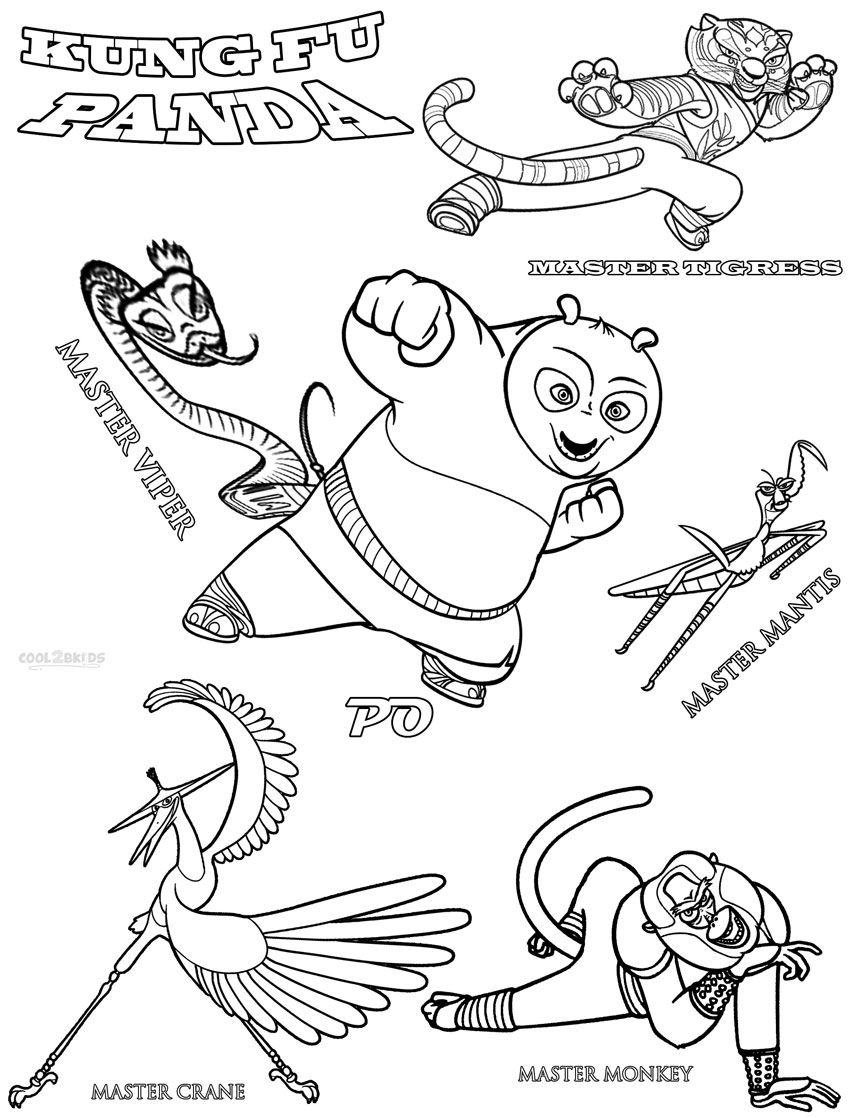 Printable Kung Fu Panda Coloring Pages For Kids | Cool2bKids