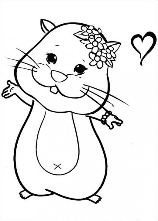 free hamster coloring page. hamster coloring pages 01. hamster ...
