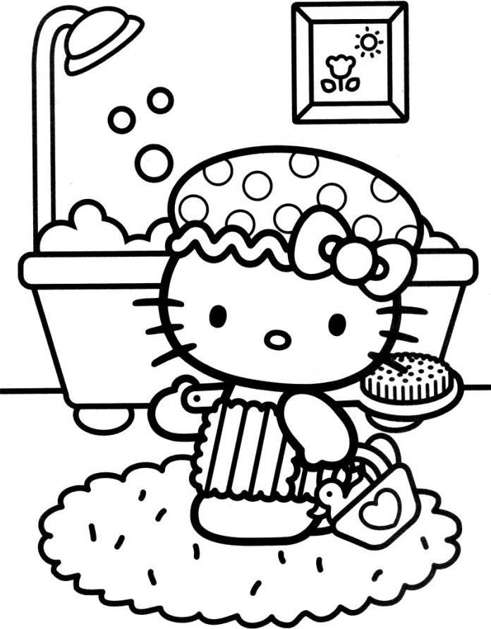 Bath Time | Free Coloring Pages on Masivy World
