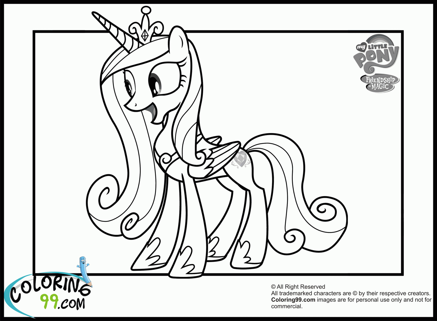 princess cadence coloring pages - High Quality Coloring Pages