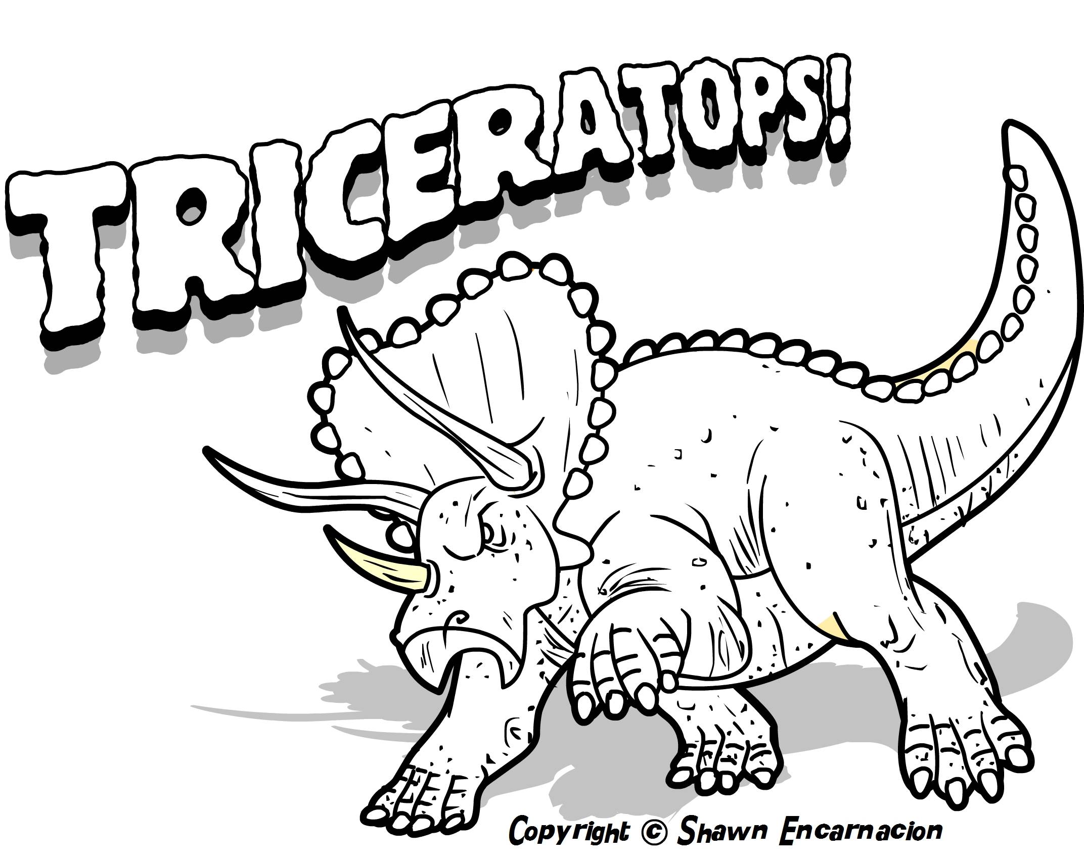 Dinosaur To Print - Coloring Pages for Kids and for Adults