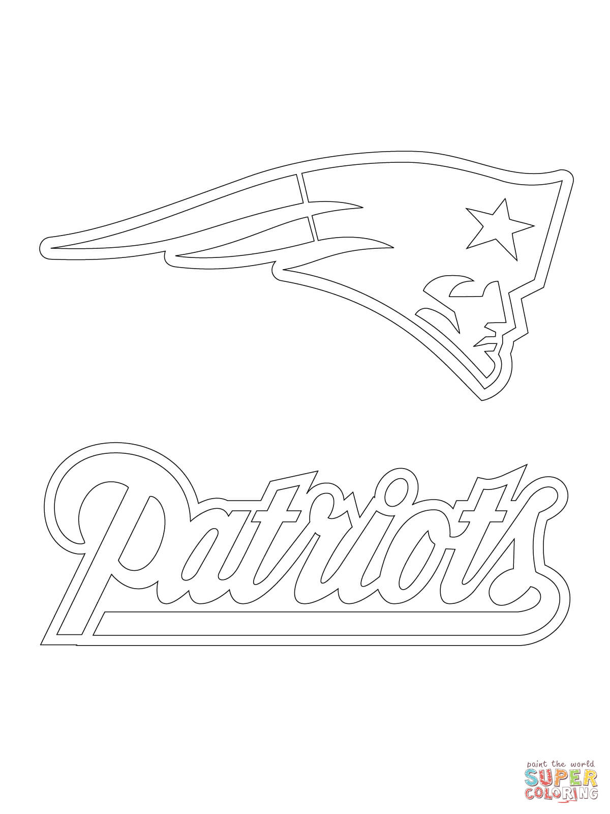 New England Patriots Logo coloring page | Free Printable Coloring ...