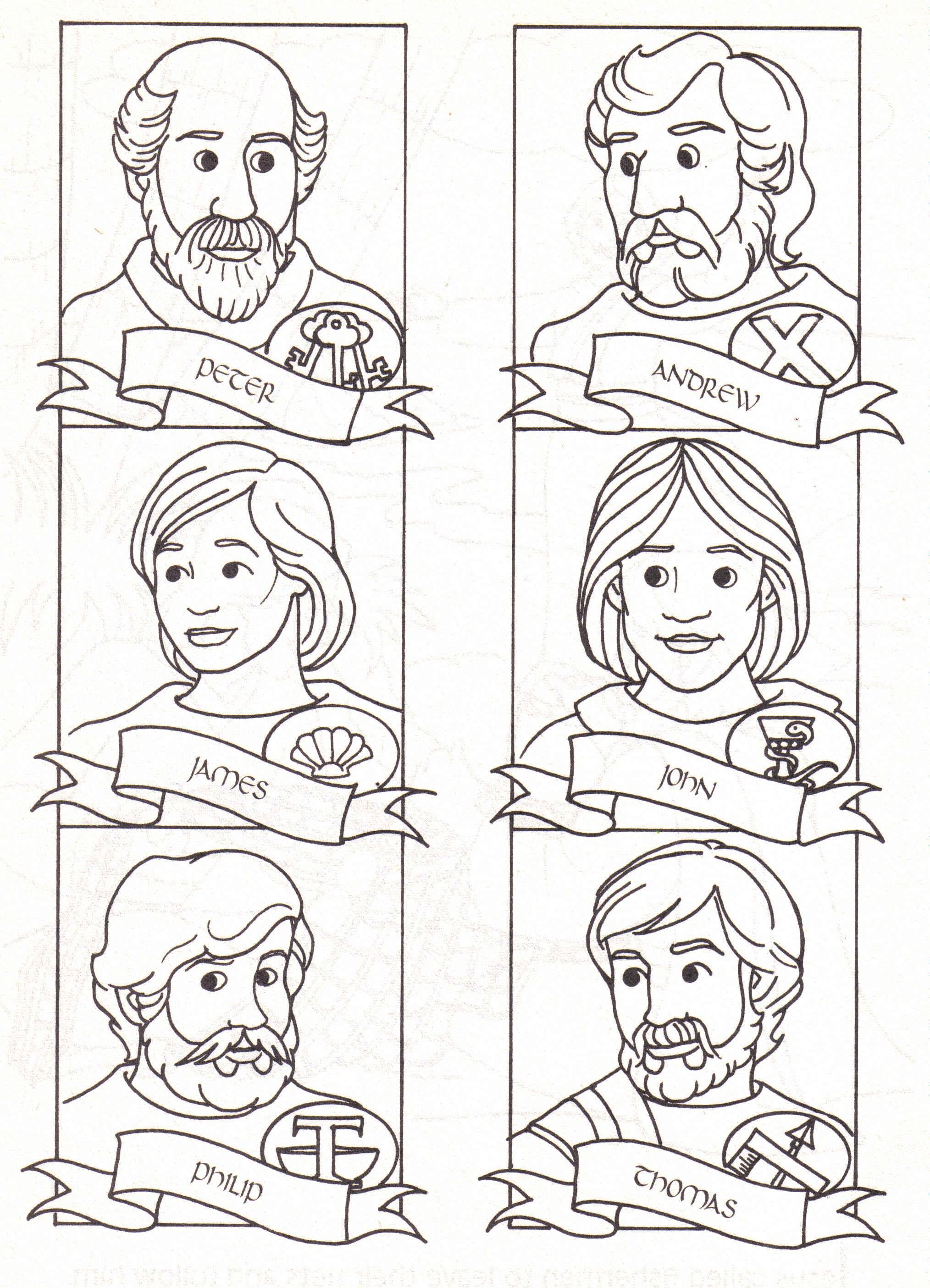 12 Disciples Coloring Page Download. I was thinking about ...