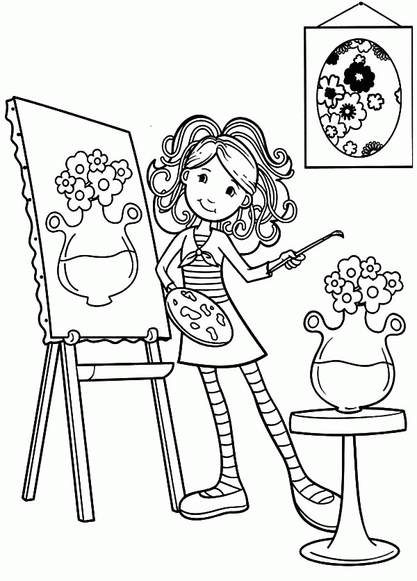 Groovy Girls Paint Flower Pot Coloring Pages - Free & Printable ...