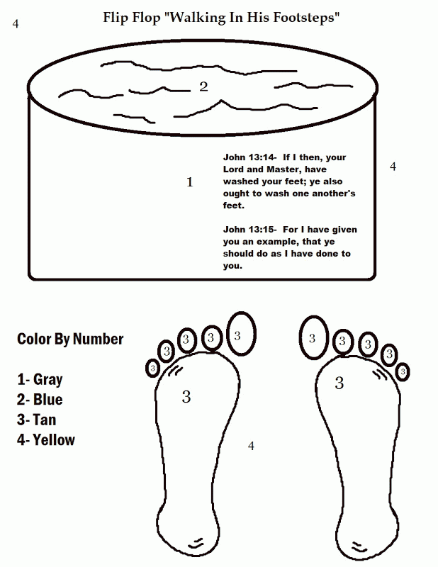 Jesus Washing Feet Coloring Sheets (10 Image) - Colorings.net