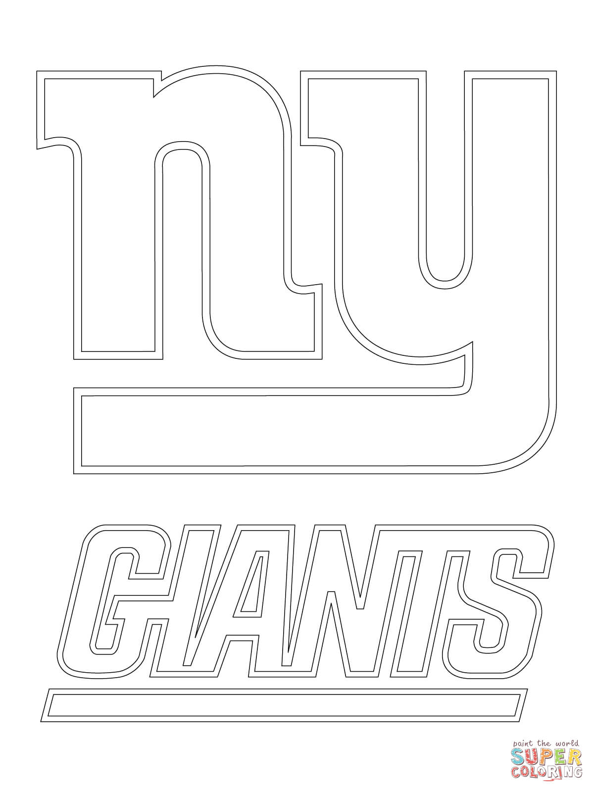 New York Giants Logo coloring page | Free Printable Coloring Pages