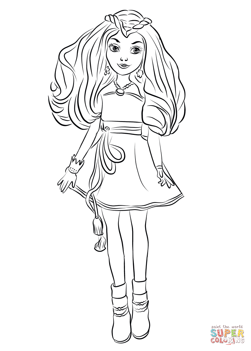 Evie from Descendants Wicked World coloring page | Free Printable Coloring  Pages