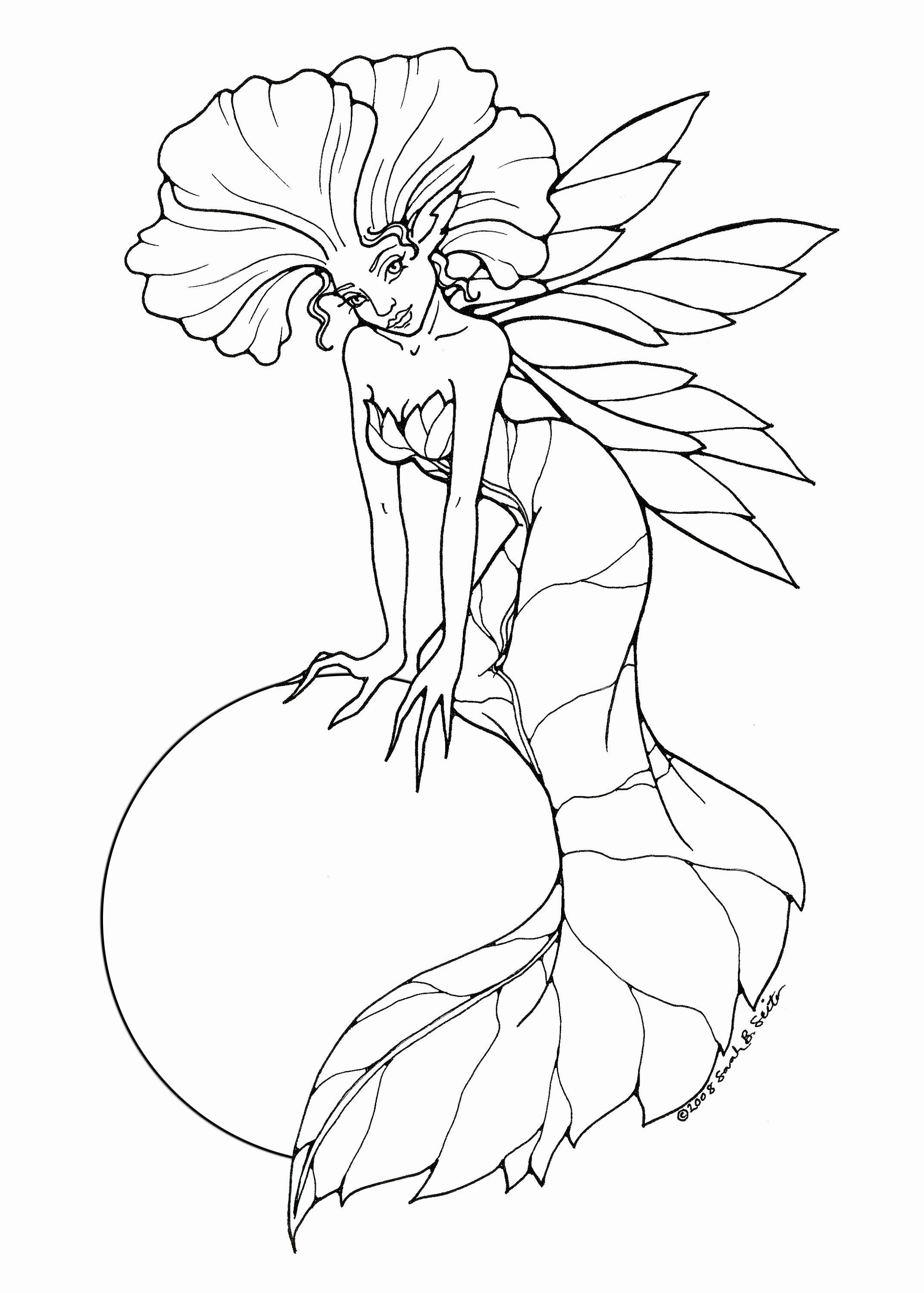 Basic Fairy Coloring Pages For Adults To Download And Print For ...