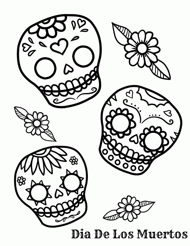 Sugar Skull Coloring Pages | Free Coloring Pages