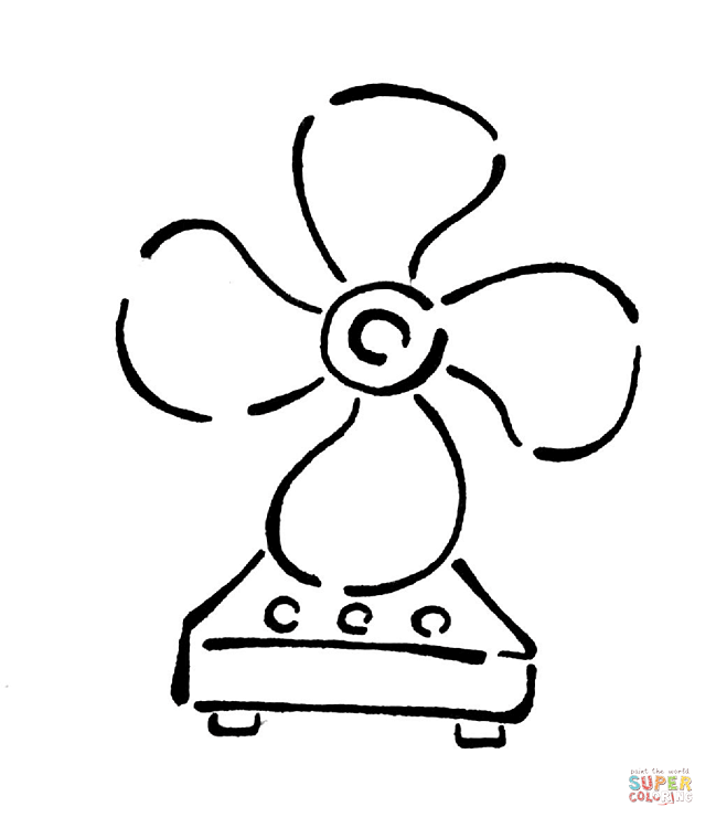 Fan coloring page | Free Printable Coloring Pages