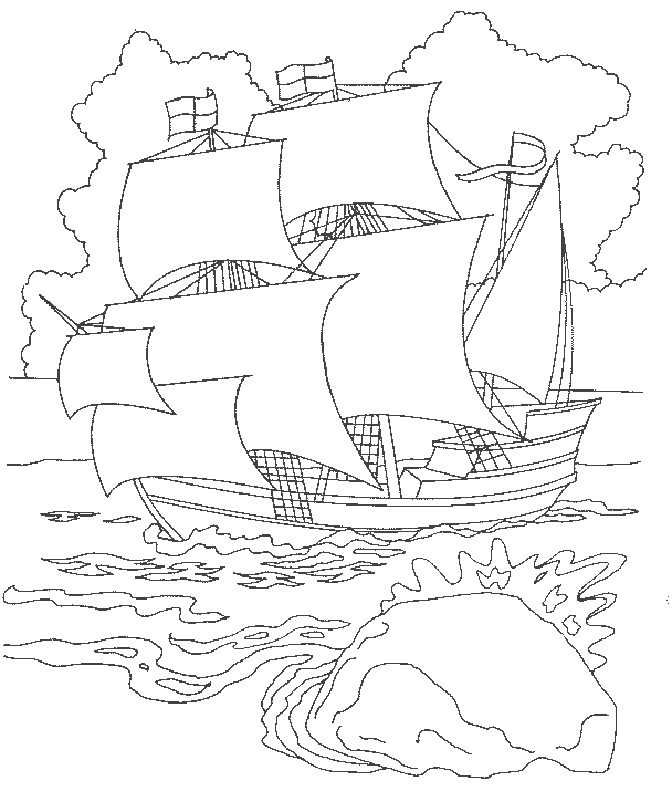Mayflower Pact Coloring Page - Coloring Pages Now