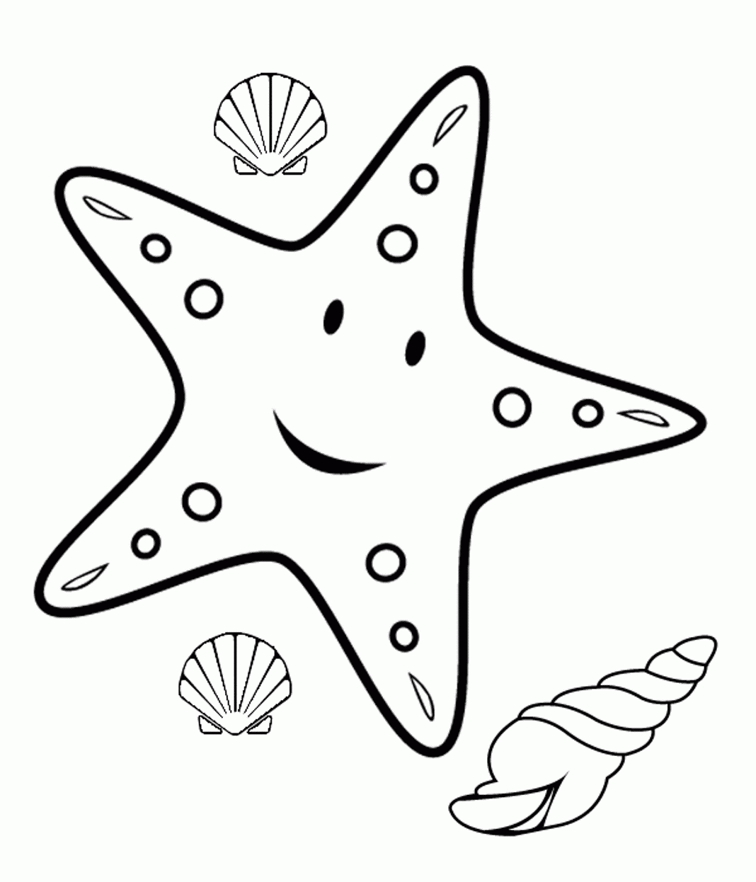 10 Free Pictures for: Starfish Coloring Page. Temoon.us