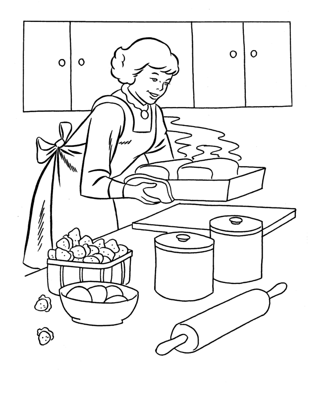 Baking Sweets Coloring Pages - Coloring Pages For All Ages