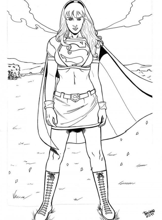 Supergirl Pictures To Color - Coloring Pages for Kids and for Adults