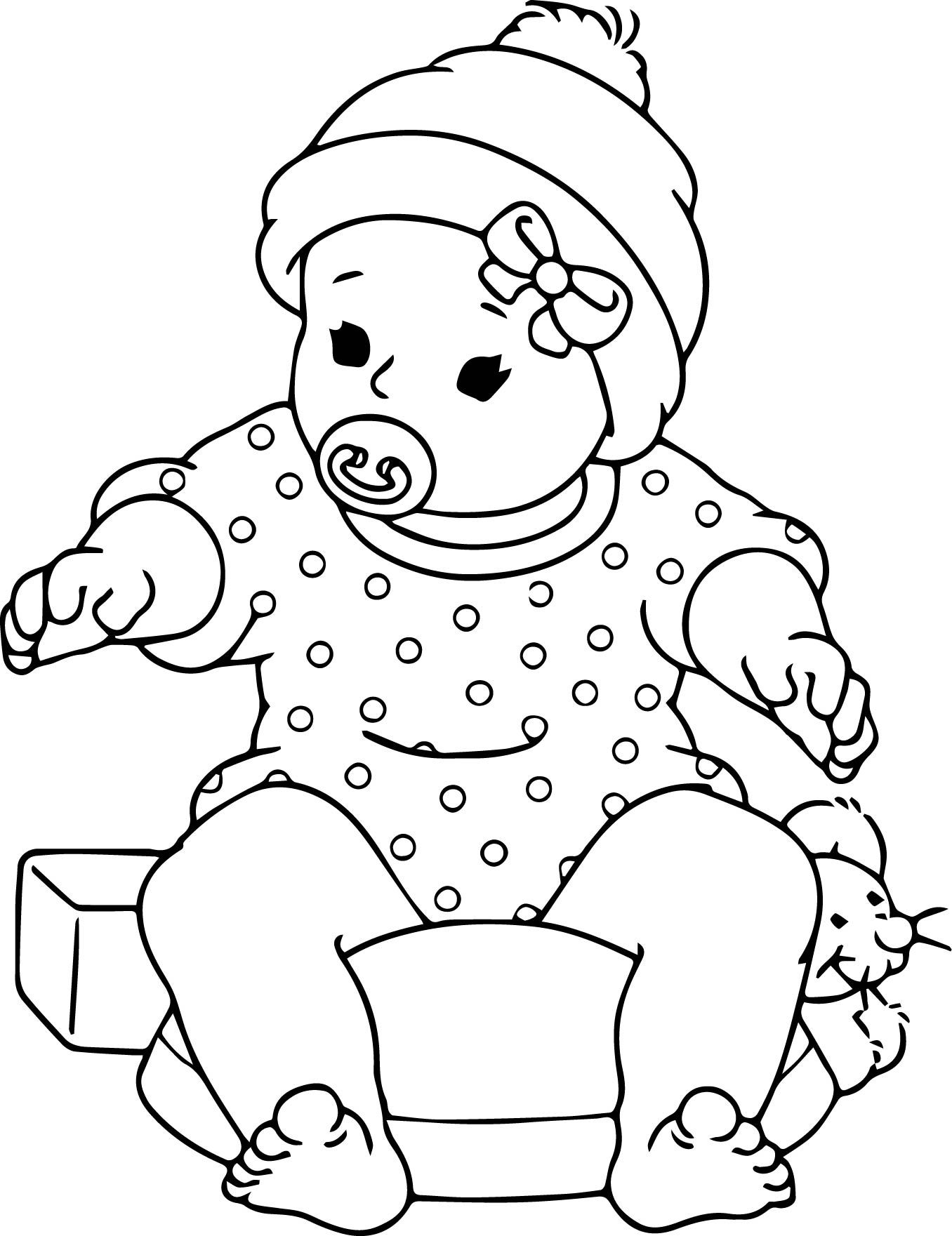 Free Printable Baby Doll Coloring Pages Throughout Inside | Baby ...