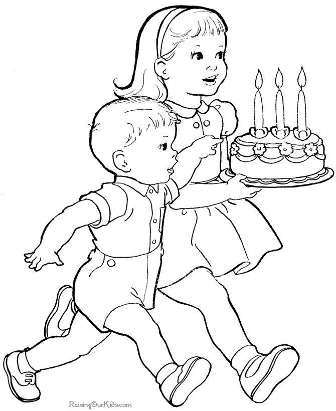 Cute Birthday Coloring Pages 023