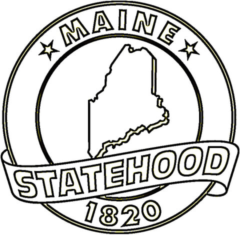 State Of Maine coloring page | Free Printable Coloring Pages