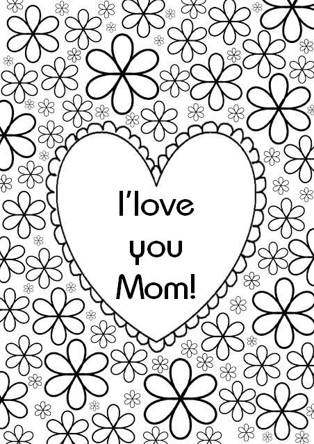 I Love You Mom | Free Coloring Pages on Masivy World