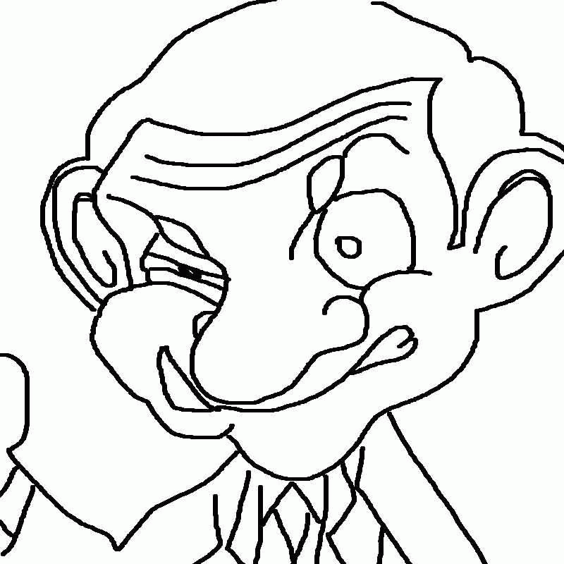 Mr Bean Coloring Pages To Print - Coloring Page