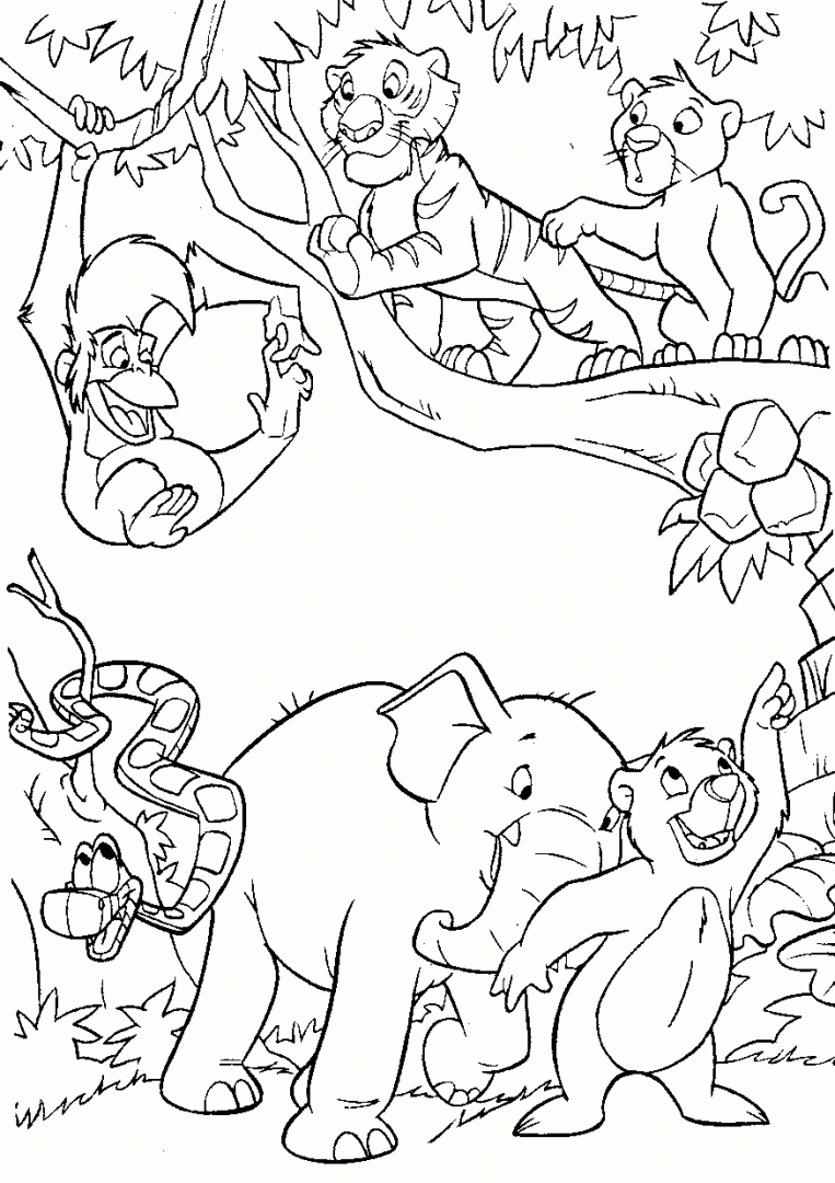Jungle Animals Coloring Pages Coloring Pages For Kids Free ...
