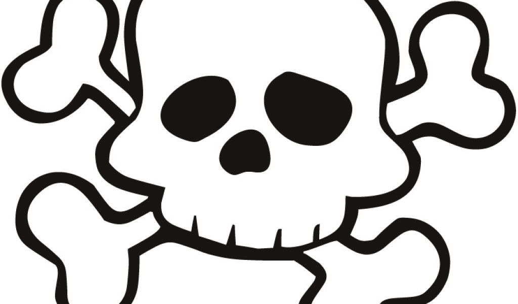 Coloring skull and crossbones clip art On free online coloring ...