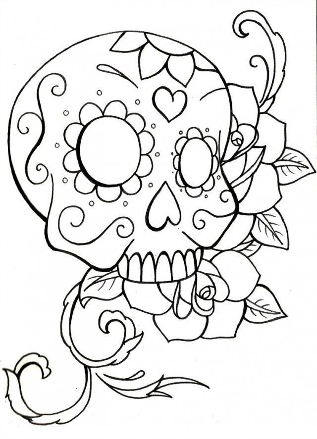 Sugar Skull Owl Coloring Sheet Drawing And Coloring For Kids ...