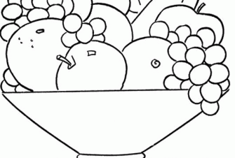 Fruit Basket Pictures To Colour - Coloring Pages for Kids and for ...
