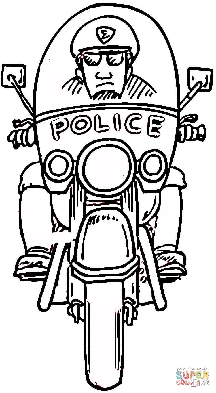 Police Officer coloring page | Free Printable Coloring Pages