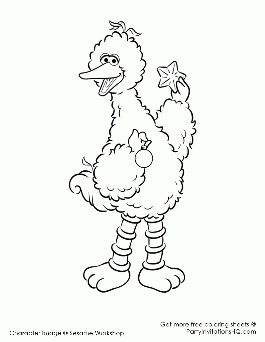 Sesame Street Christmas Coloring Pages: 8 Cheerful Ideas